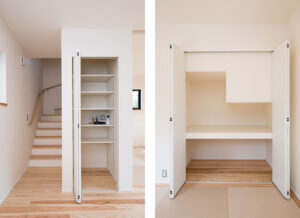 継ぎ目のない外壁と、杉の香り漂う住宅