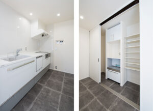 継ぎ目のない外壁と、杉の香り漂う住宅