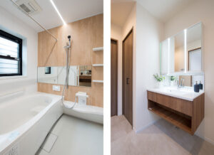 見た目は平屋。実は二階建てのモダン住宅