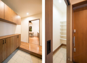 見た目は平屋。実は二階建てのモダン住宅